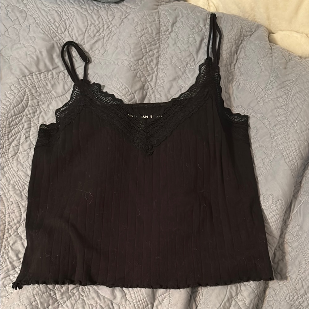 American Eagle Black Lace Cami Top